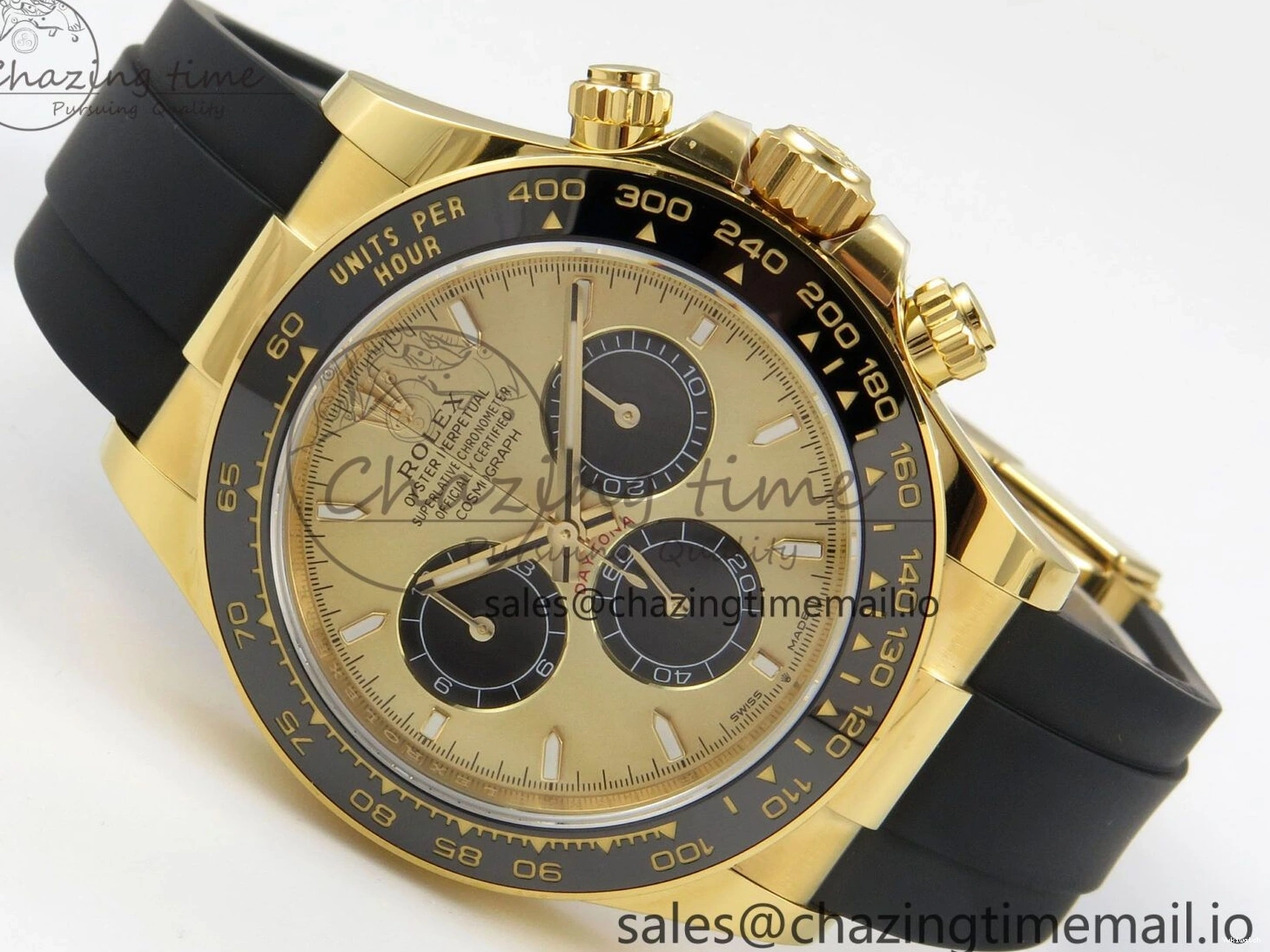 on Dial Daytona 1:1 YG Strap THBF Black SH4131 Edition Best 126518LN Oysterflex 0223